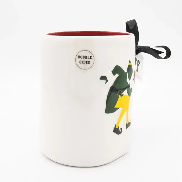 Rae Dunn The Elf Mug, Raised By Elves 20th Anniversary 16oz Coffee Cup - Picture 2 of 10